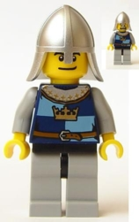 LEGO Minifigure-Fantasy Era - Crown Knight Quarters, Helmet with Neck Protector, Dual Sided Head-Castle / Fantasy Era-CAS371-Creative Brick Builders